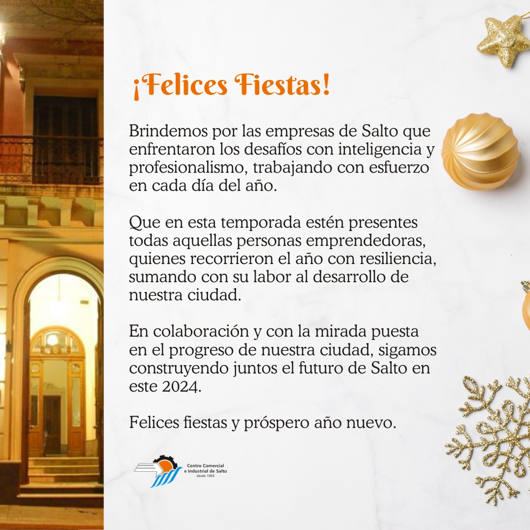 Felices Fiestas Centro Comercial E Industrial De Salto